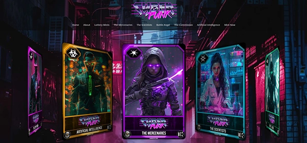 cyberpunk blockchain websites